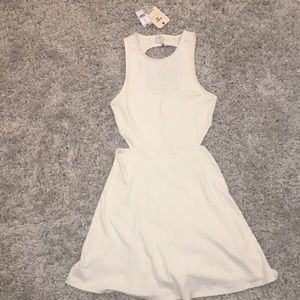 White garage dress w cutouts